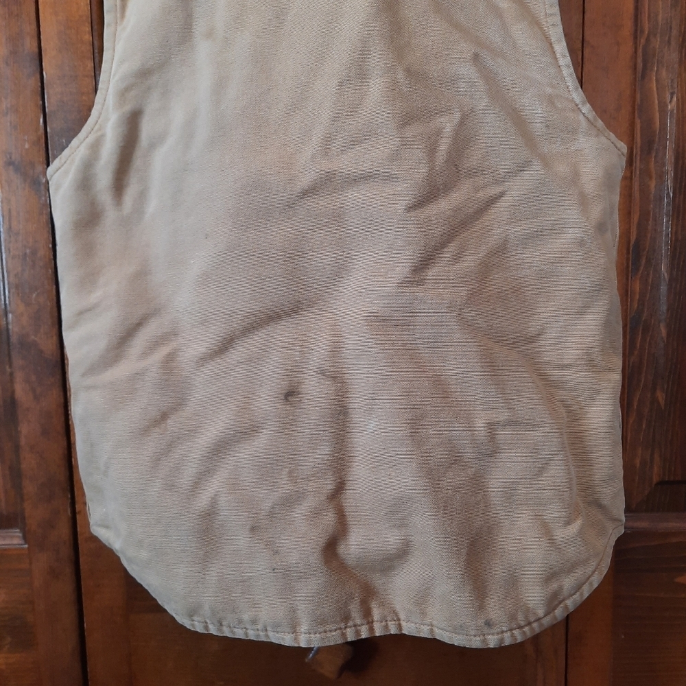 Vintage Y2K Carhartt Brown Duck Canvas Quilt Artic Lined Vest V01-BRN Size Small - Picture 14 of 14